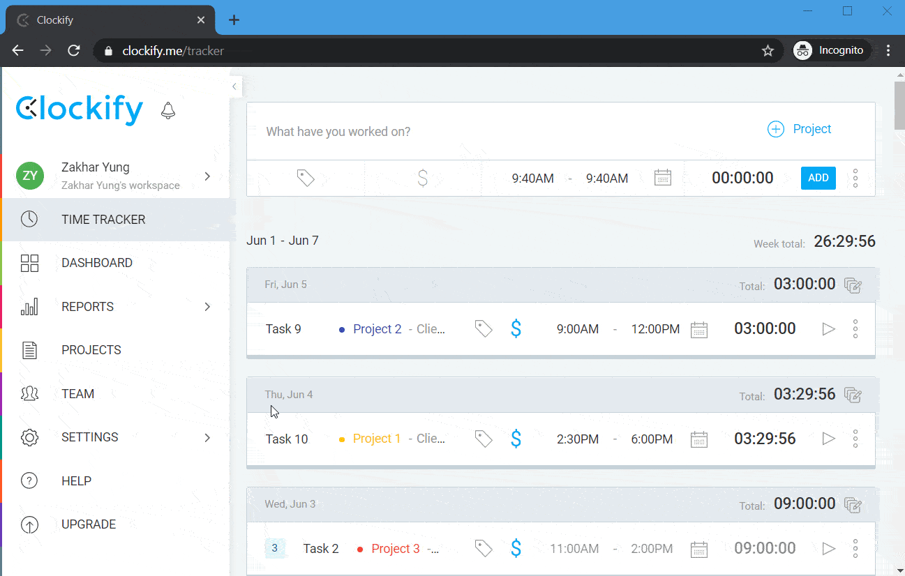 Where to get a Clockify Workspace ID