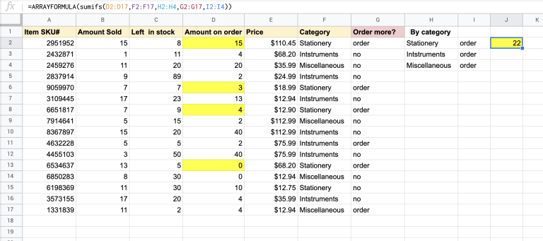 Google Sheets ARRAYFORMULA With Examples | Coupler.io Blog