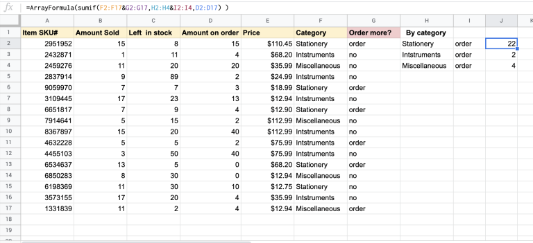 Google Sheets ARRAYFORMULA With Examples | Coupler.io Blog