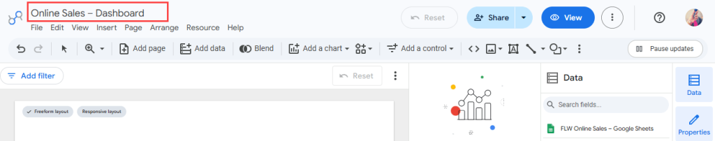 Figure 18. Renaming a report title