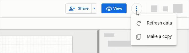 Figure 19. Tools in the report header