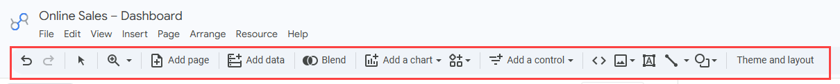 Figure 20. The editing toolbar