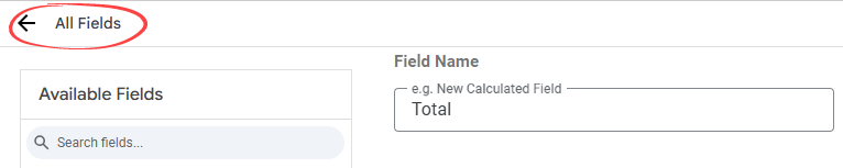 Figure 38. All Fields link