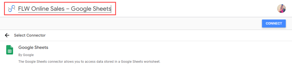 Figure 9. Renaming the data source