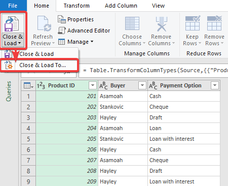 Power Query Editor