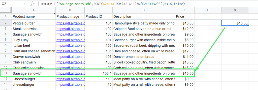 11.3 vlookup bottom to top