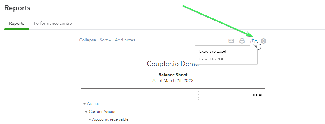 3 exportar informe quickbooks a excel