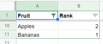 filter by value 2