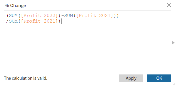 El campo calculado Modificar