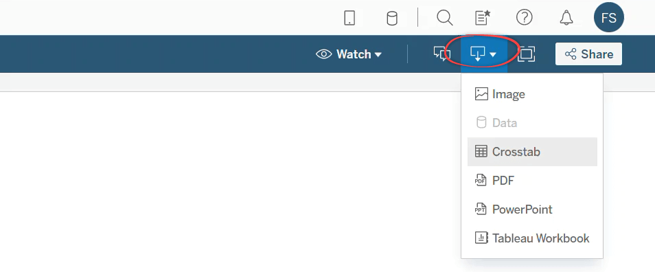 El botón Descargar