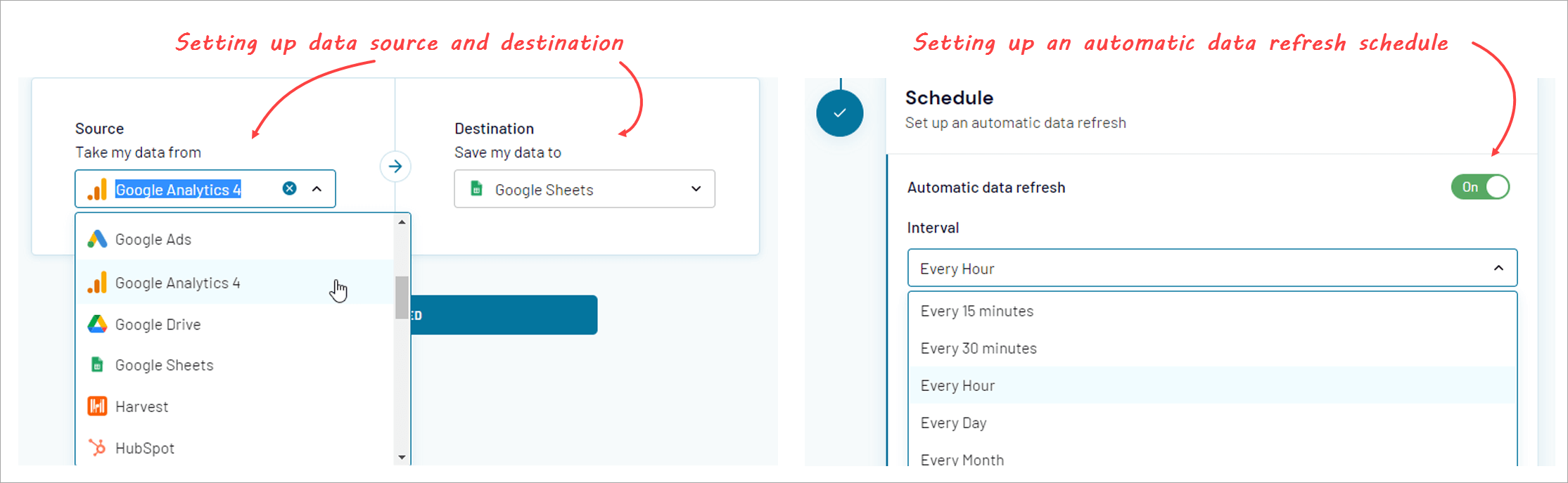Coupler.io una plataforma de automatización de datos para recopilar datos de múltiples fuentes.