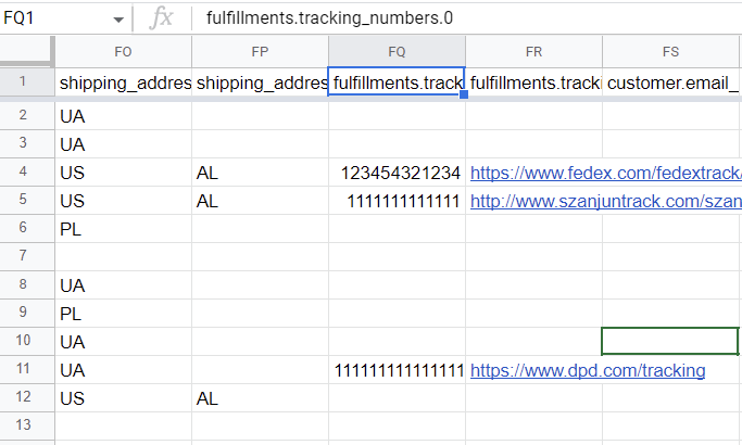 número de seguimiento de pedidos shopify