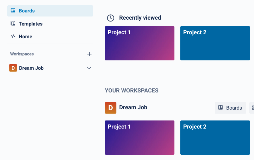 espacio de trabajo trello
