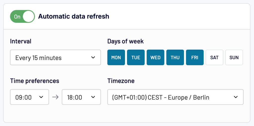 5. Scheduling automatic data refresh with Coupler.io