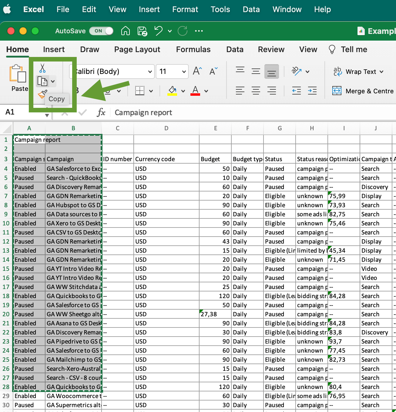 Cómo extraer datos de Excel manualmente