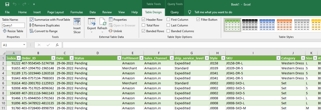 12 datos exportados correctamente a excel
