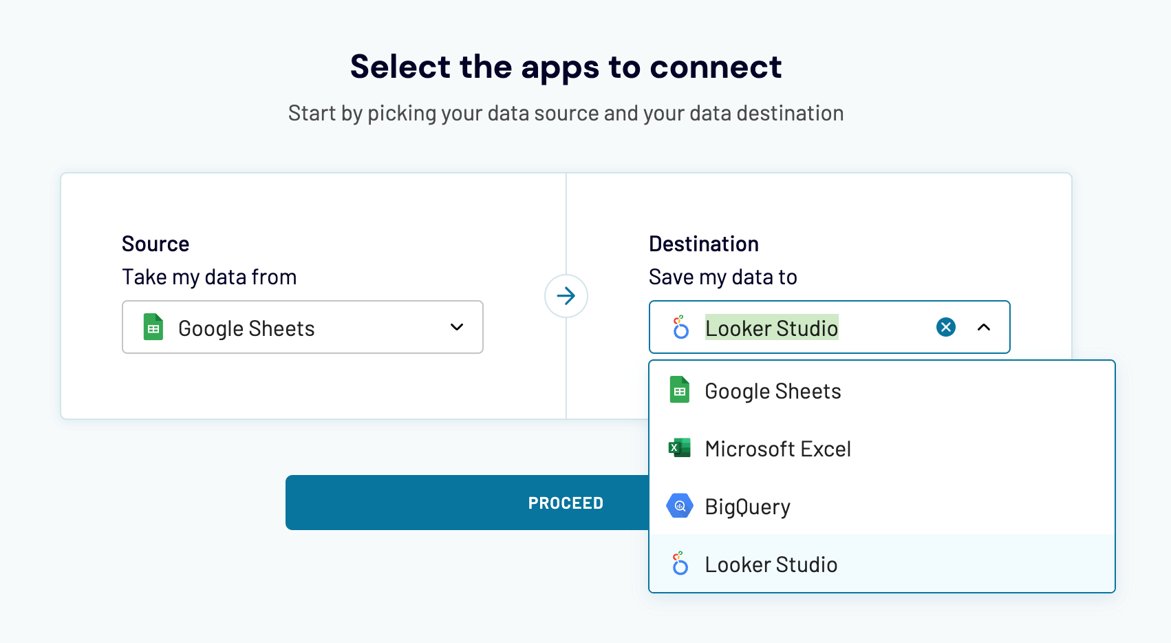Coupler.io Google Sheets vers Looker Studio