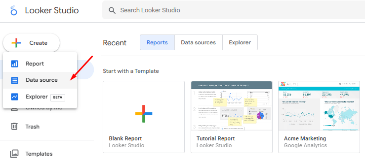 2 create data source