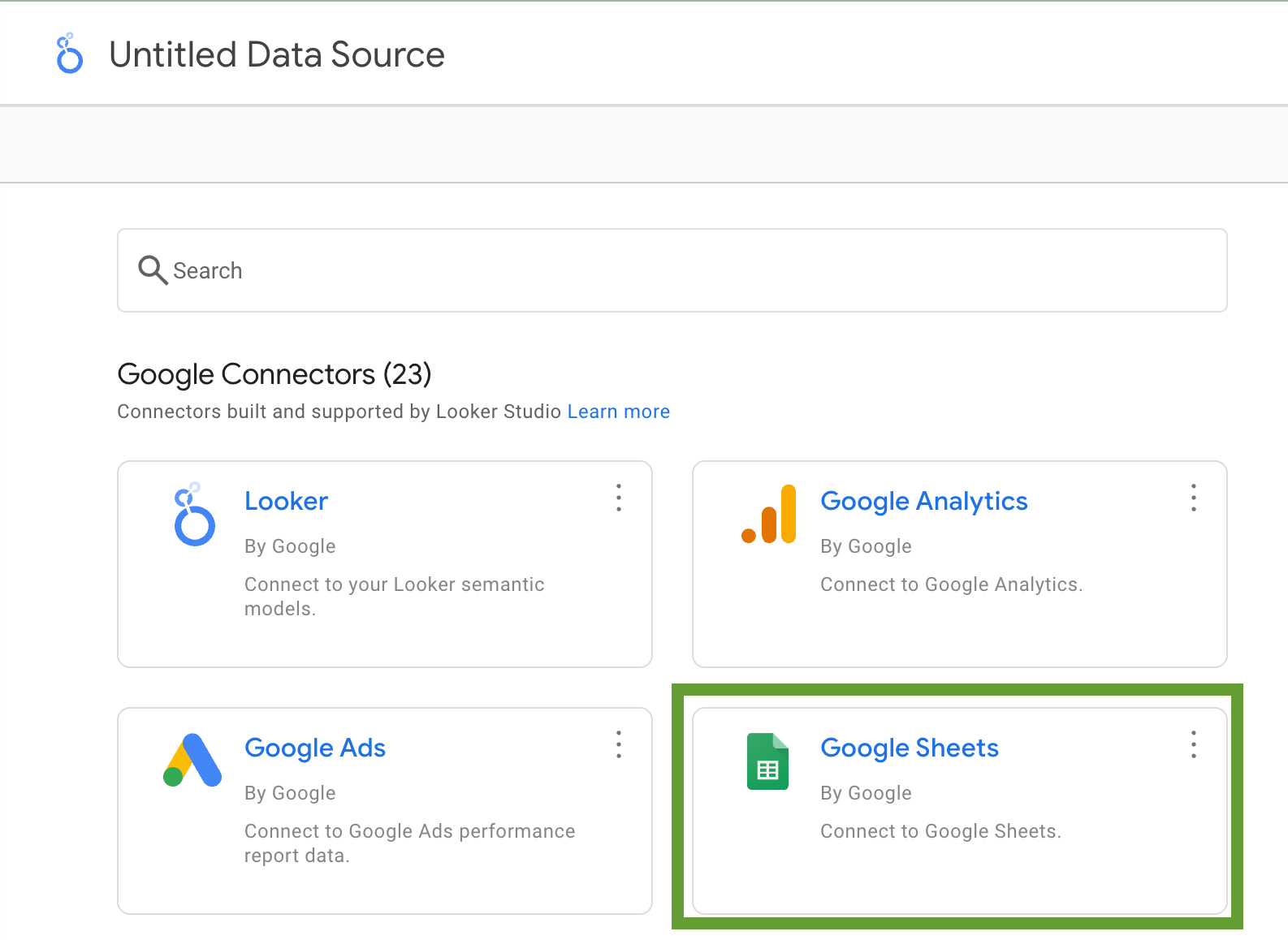 Connecter Google Sheets à Looker Studio