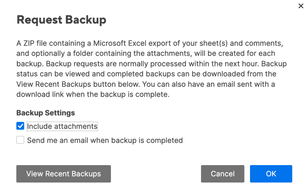23. request backup
