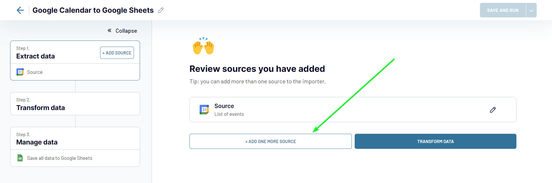 2.3 google calendar ajouter plus de sources