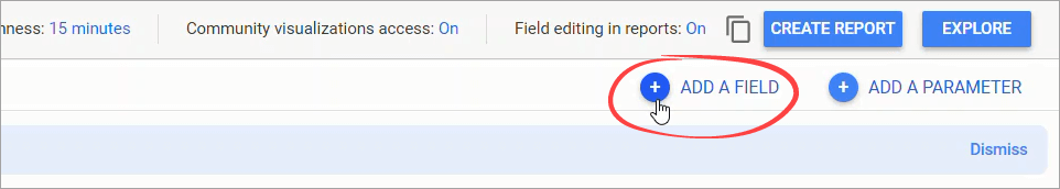 Figure 38. Adding a calculated field in the data source