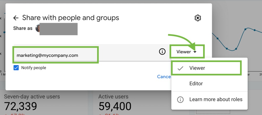 7 share permissions viewer looker studio