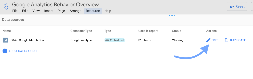 23 edit data source
