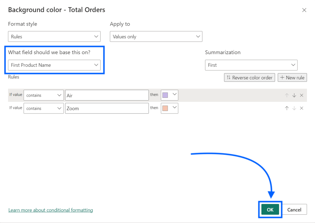 13 power bi conditional formatting based on another field
