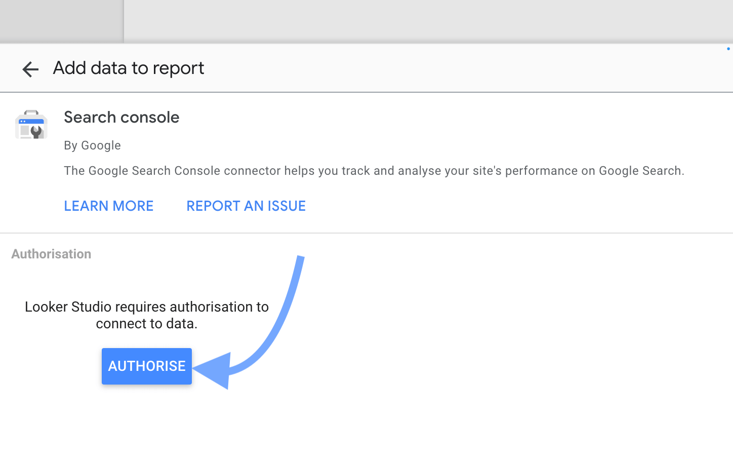 9 añadir google search console a looker studio