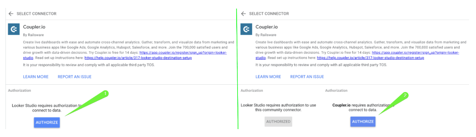 conector de selección de coupler.io