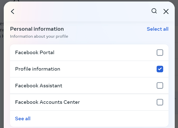 données personnelles Facebook données de profil