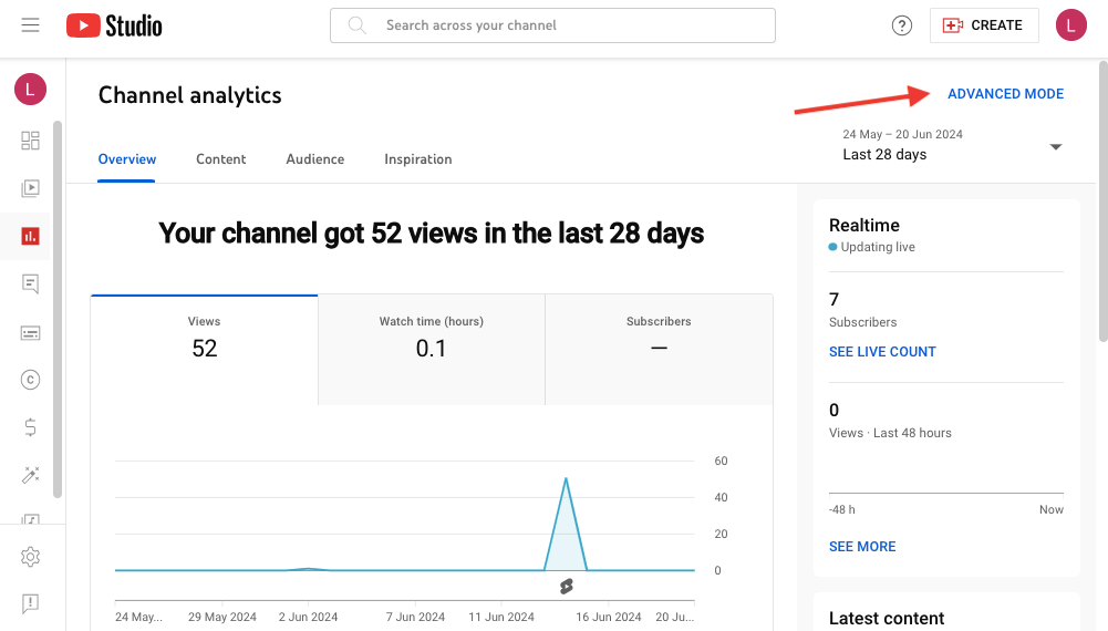 Estudio de YouTube