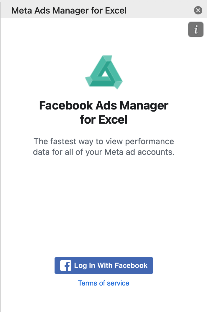 5. Facebook Ads Manager para Excel un complemento de Meta