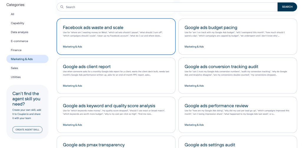 ai skills library clinet reports