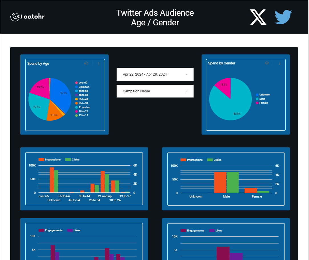 14. Audiencia de Twitter Ads por Catchr