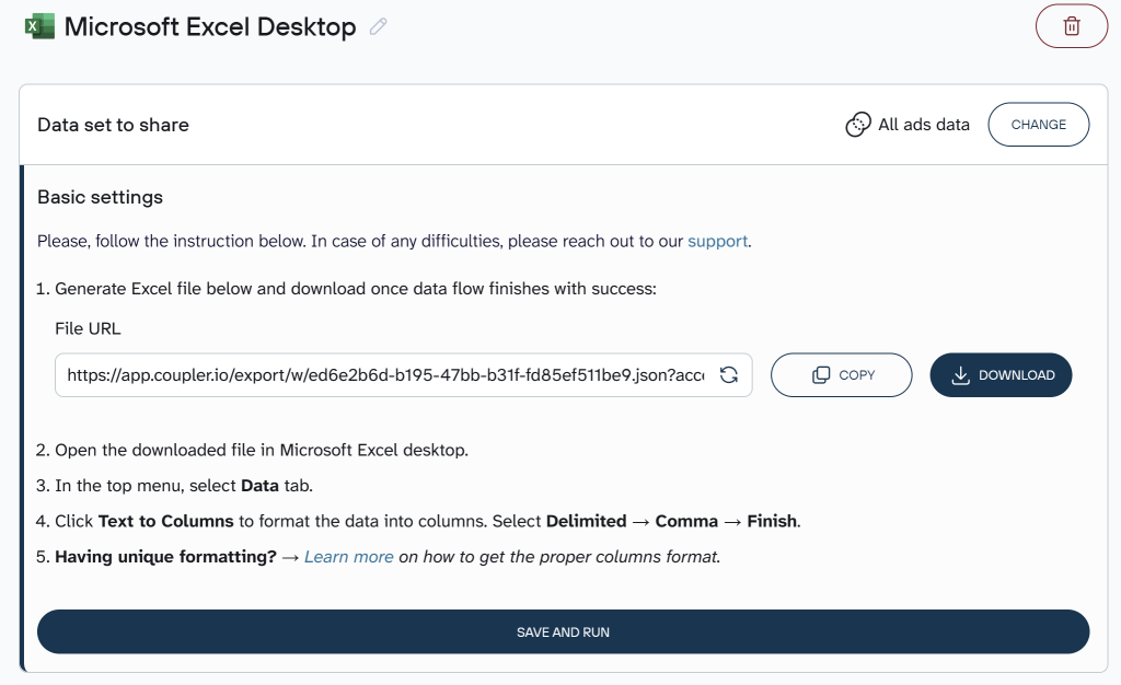 microsoft excel desktop destination