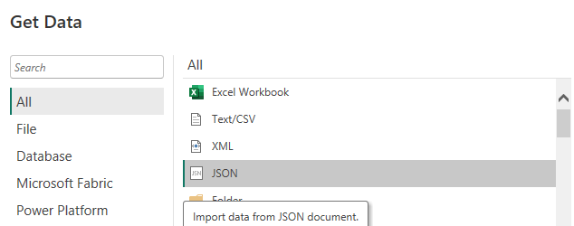 importar json
