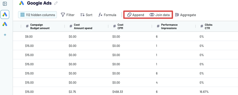2 Coupler google ads à gsheets