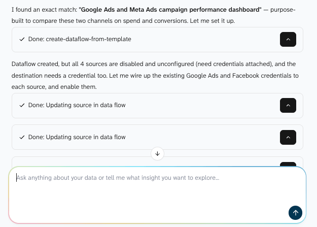 data flow setup coupler ai