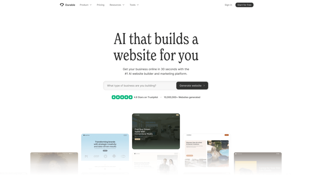 Durable home page screenshot (2) (1)