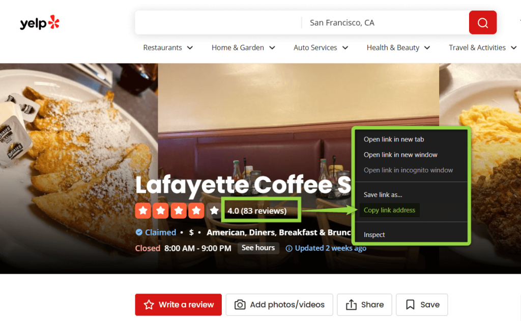 yelp reviews