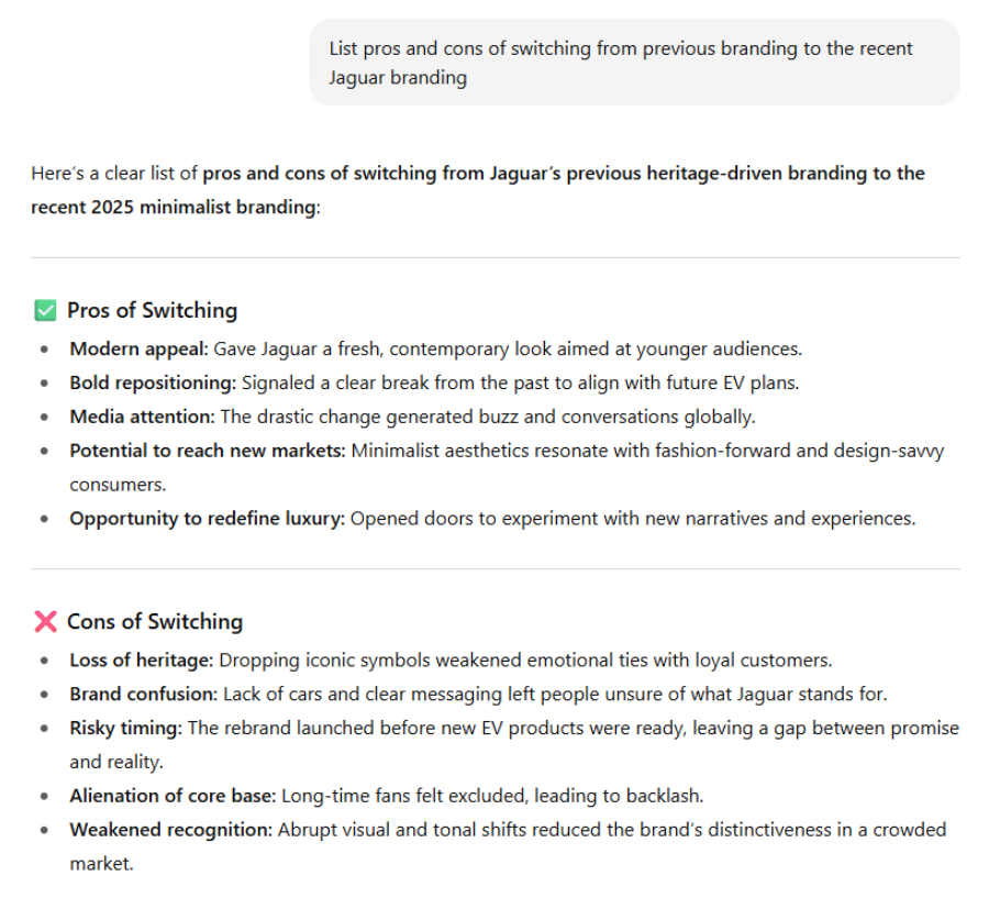 Pros cons prompts