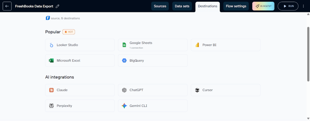 Coupler.io supported destinations