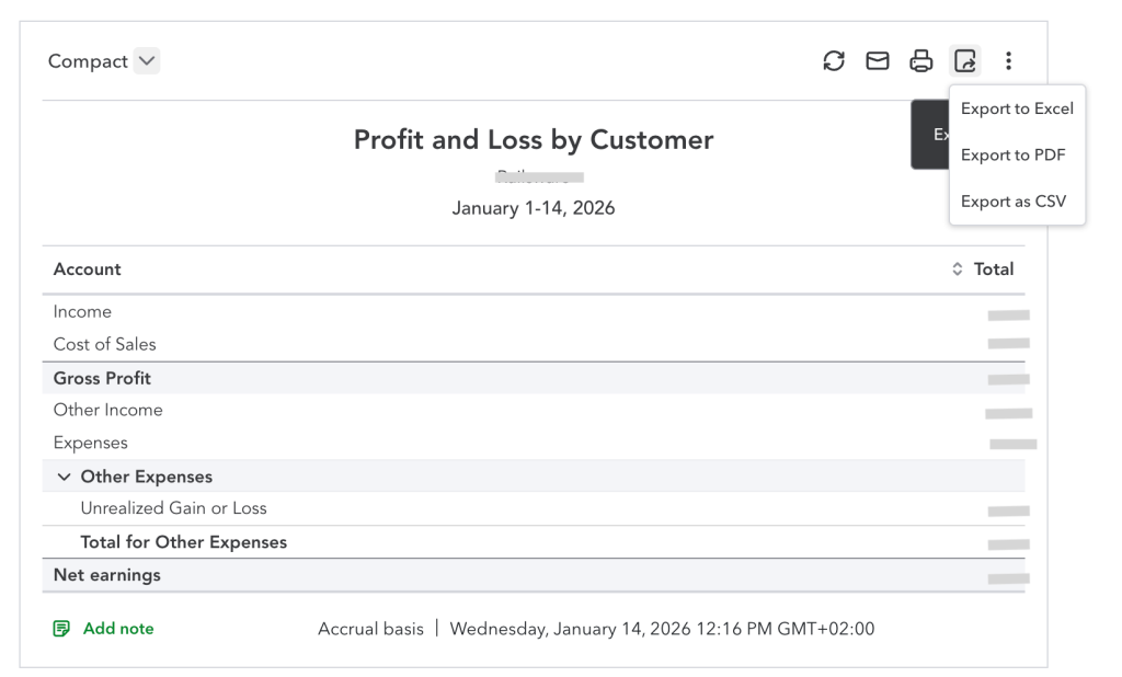 QB native export via Reports 3