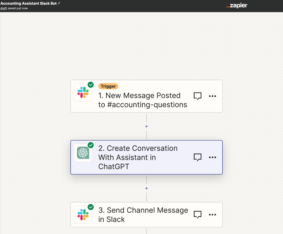 Zapier interface