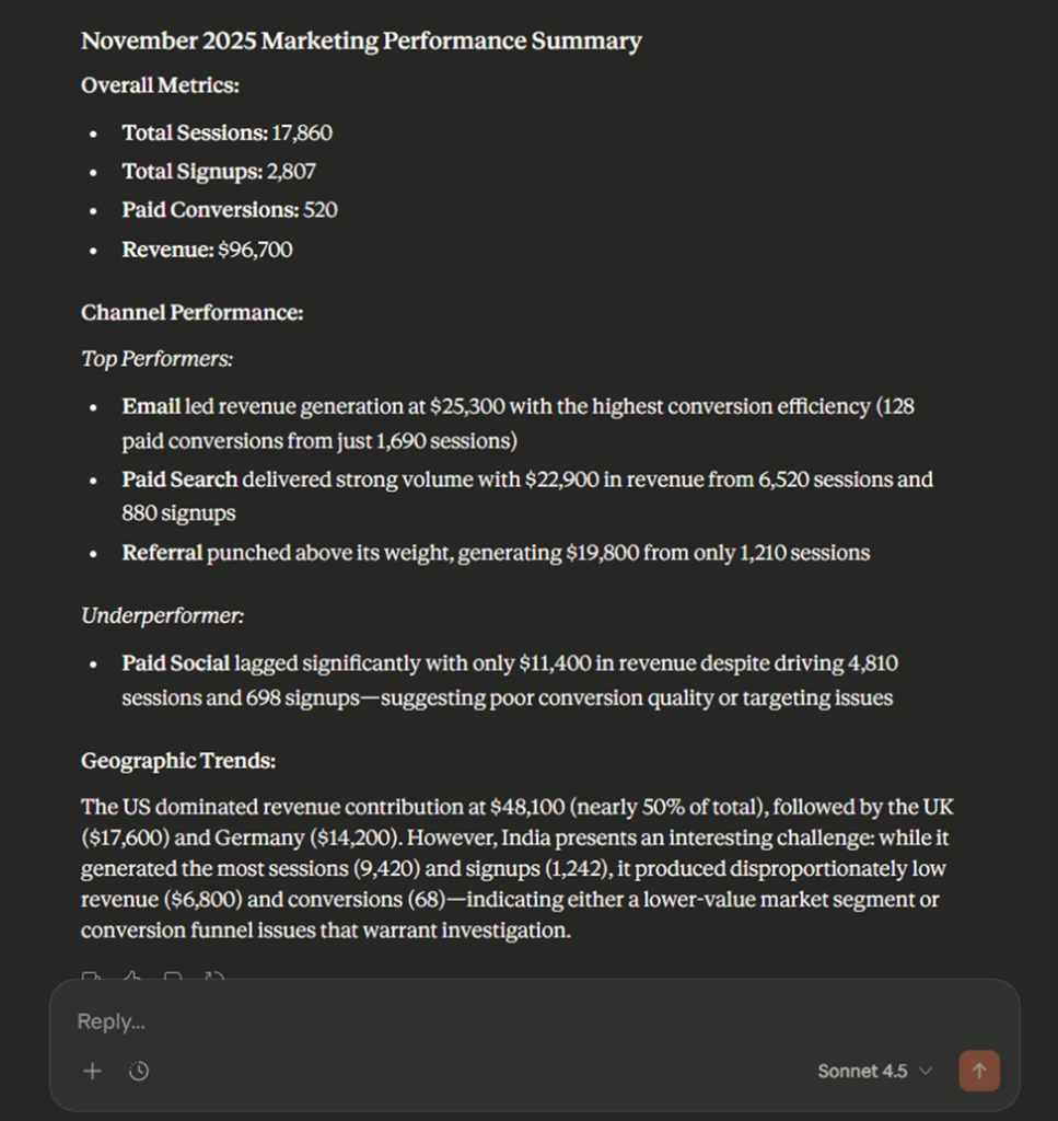 summaries and descriptive analysis by ai