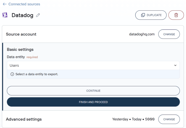 Connected sources settings in Coupler