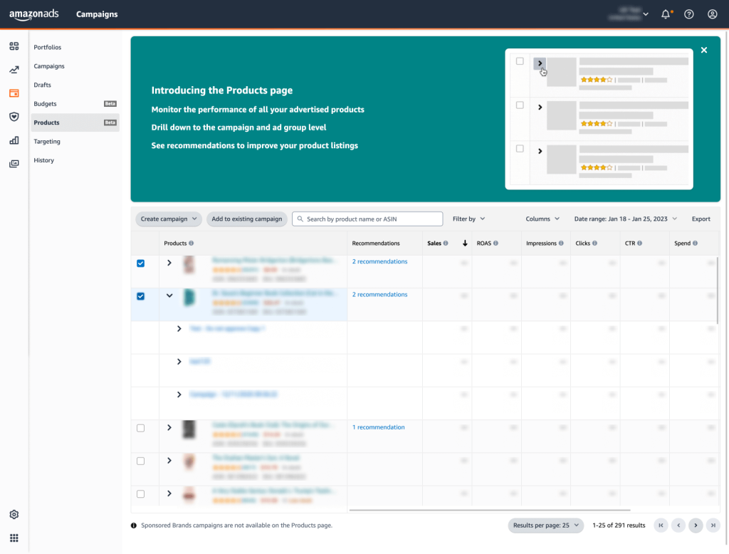 amazon ads console