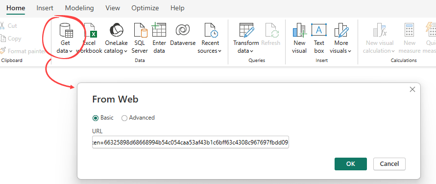Get data from Web in Power BI